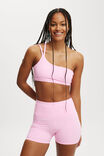 Rib One Shoulder Strappy Crop, MILLENNIAL PINK RIB - alternate image 1