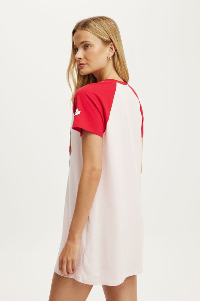 Relaxed Graphic T-Shirt Nightie, LCN LIN/LINE FRIENDS HEART STAMP