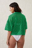 Crochet Beach Shirt, CACTUS GREEN/CROCHET - alternate image 3