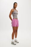 Plush Essential Gym Short, RED VIOLET/WHITE - alternate image 1