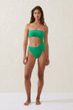 Strapless Cut Out One Piece Brazilian, CACTUS GREEN TERRY - alternate image 4