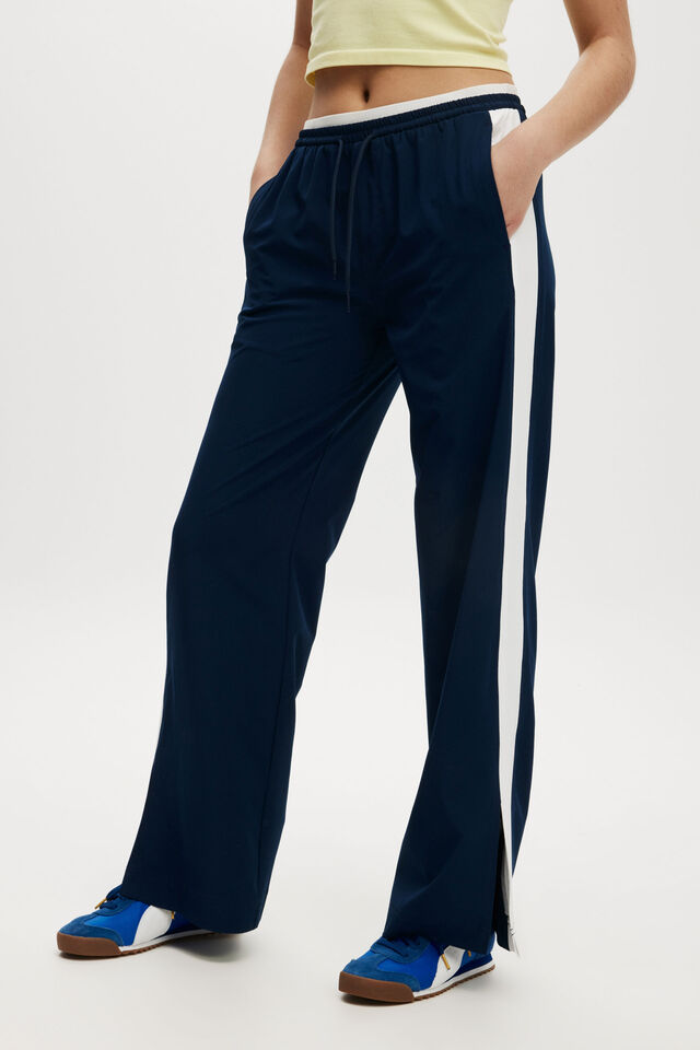 On Track Stretch Pant Asia Fit, DARK WATER/WHITE