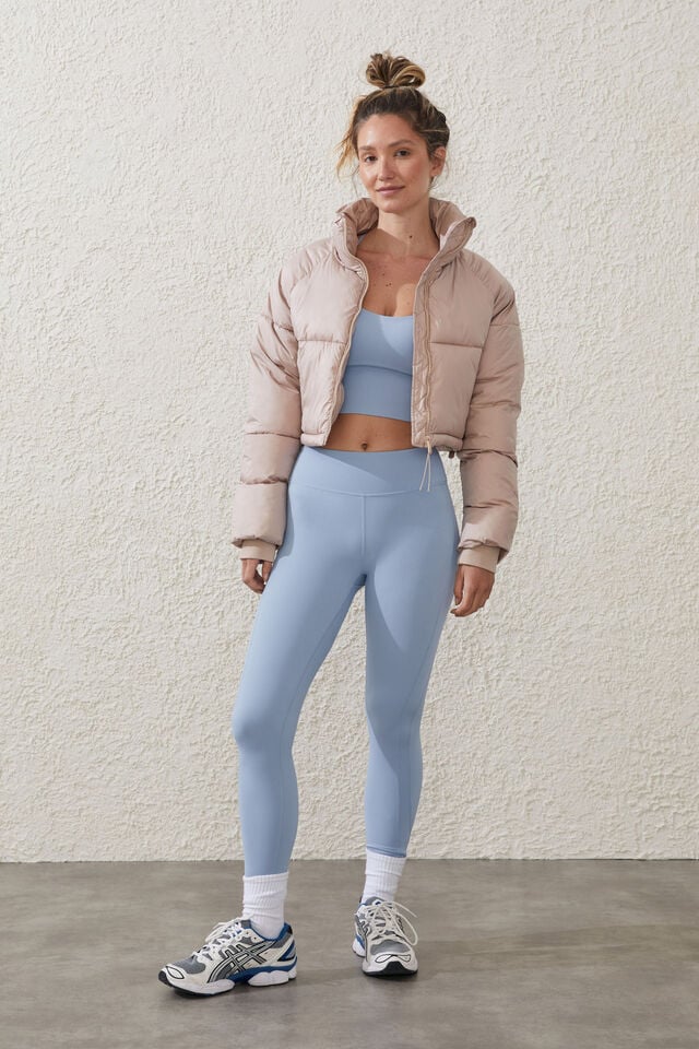 The Mother Puffer Cropped Jacket, AFFOGATO