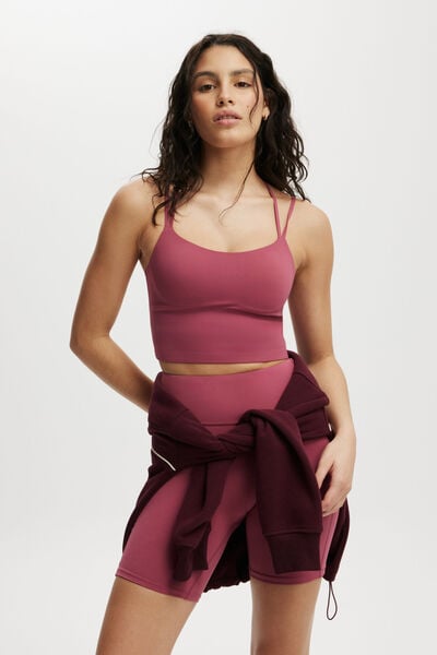 Ultra Luxe Bonded Strappy Back Tank, DRY ROSE