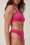 Seamless Hipster Cheeky Brief, PINK JELLY LACE - alternate image 2