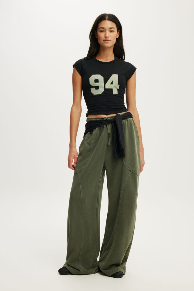 Active Cap Sleeve Tee, BLACK