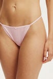 Cotton Pointelle G String Brief, POINTE PINK - example image 2