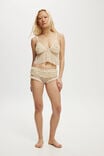 Rara Ruffle Longline Bralette, PALE GOLD - alternate image 4