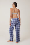 Flannel Boyfriend Boxer Pant Personalised, NAVY/BLUE CHECK - alternate image 3