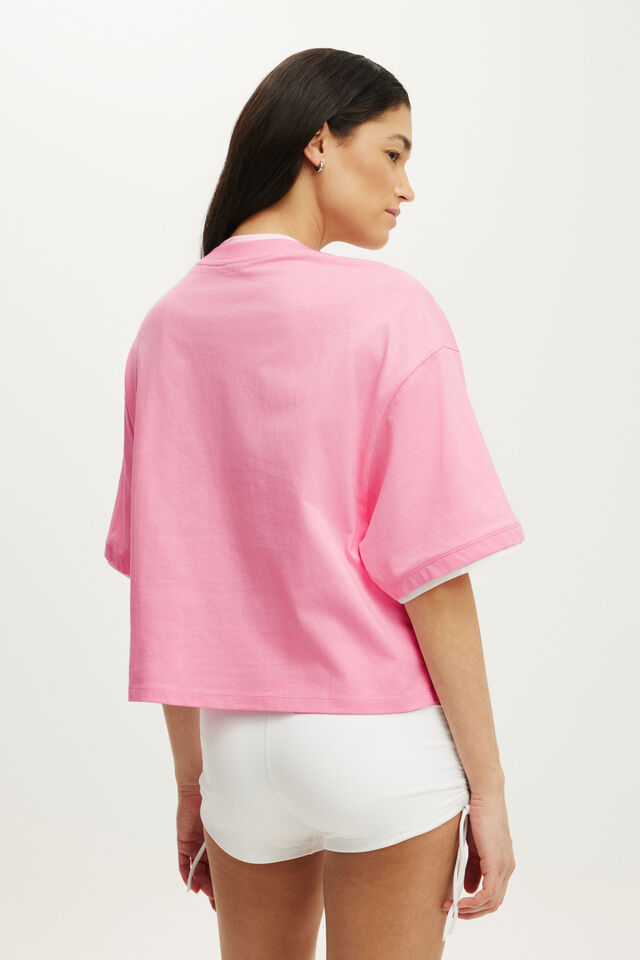 Active Double Layered Tee, PRISM PINK/ATHLETICA