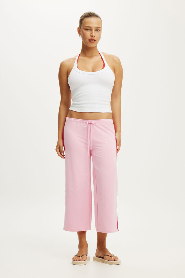 Active Rib Halter Neck Tank, WHITE