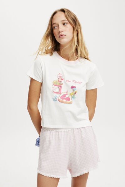 90S Sleep Tee, LCN SSC/STRAWBERRY SHORTCAKE BON APPETIT