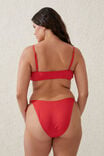 Fixed Tie Side Brazilian Bikini Bottom, LOBSTER RED - alternate image 3