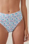 Highwaisted Cheeky Bikini Bottom, FLORAL FRAISE - alternate image 2