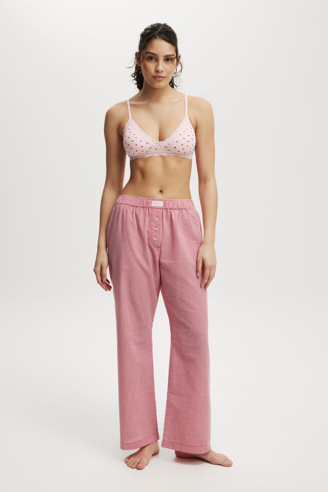 Boyfriend Boxer Pant Asia Fit, MICRO RED GINGHAM