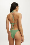 Soft Dip High Side Brazilian Bikini Bottom, FROSTED JADE WAFFLE - example image 3