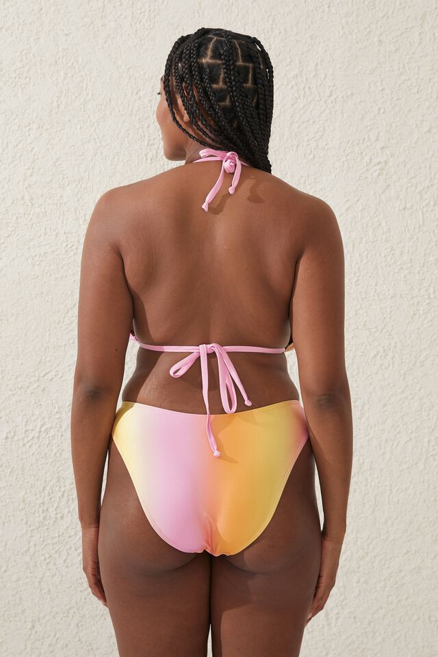 High Side Brazilian Seam Bikini Bottom, CHARLIE OMBRE PINK SHIMMER