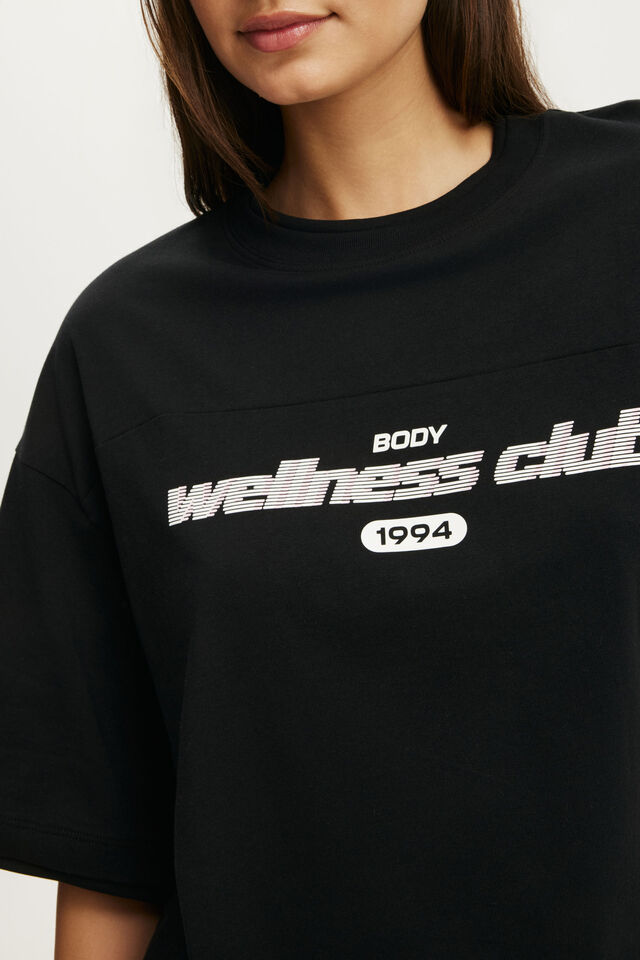 Active Double Layered Tee, BLACK/ATHLETICA