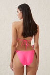 Fixed Tie Side Cheeky Bikini Bottom, NEON PINK - alternate image 3