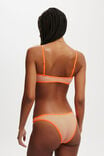 Refined High Side Brazilian Bikini Bottom, ORANGE STRIPE RIB - alternate image 3