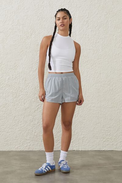 Warm Up Woven Short, COOL GREY
