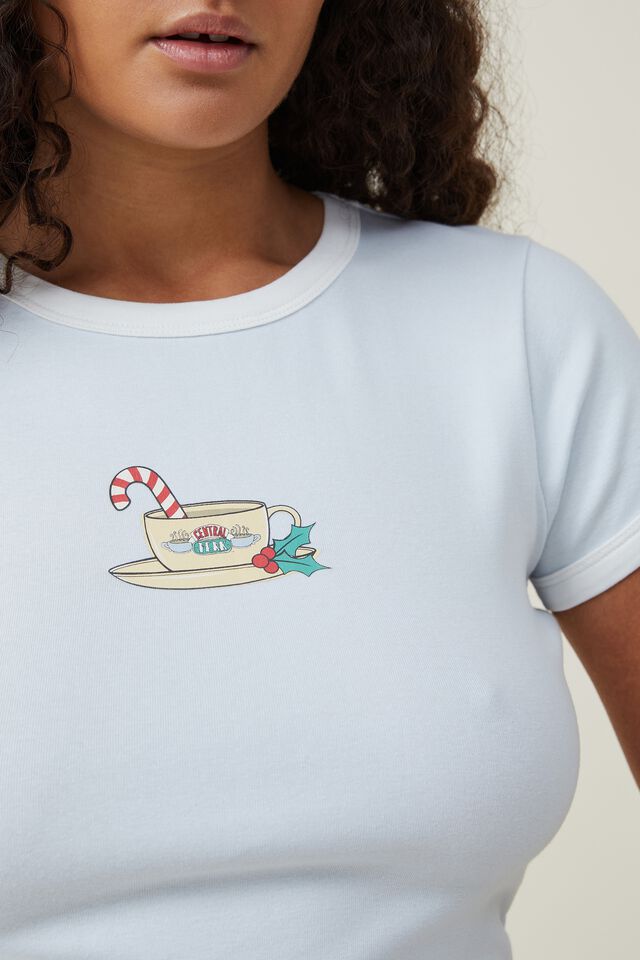 Graphic Baby Sleep Ringer T-Shirt, LCN WB/FRIENDS TEACUP