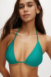 Slider Triangle Bikini Top, DEEP GREEN SHIMMER - alternate image 2