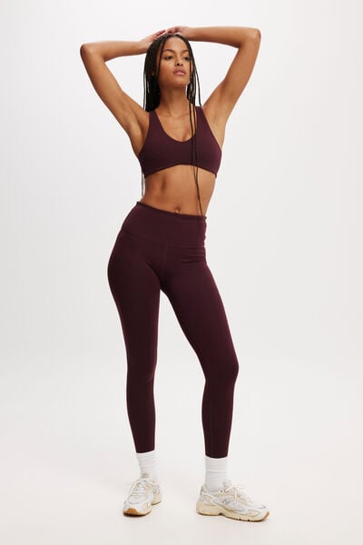 Active High Waist Core Full Length Tight, DARK OAK