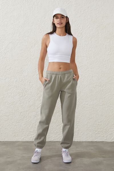 Basic straight sweatpants - Grey - Women - Gina Tricot