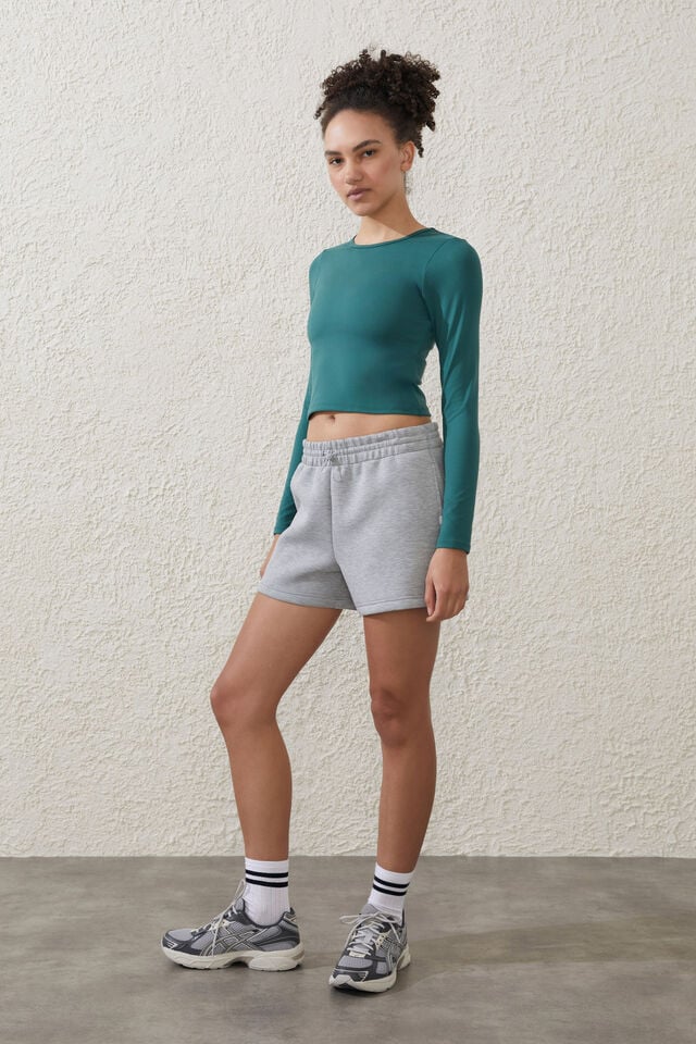 Ultra Soft Fitted Long Sleeve Top, SPORTY GREEN