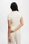 Sleep Recovery Polo Top, CREAM MARLE - alternate image 3