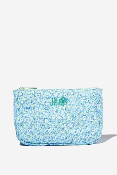 Body Make Up Bag Personalised, CAMILLE DITSY GREEN