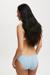 Organic Cotton Pointelle Bikini Brief, BOW STRIPE BLUE - alternate image 3