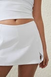 Rib Front Split Skirt, WHITE - alternate image 2
