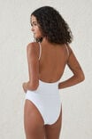 Smoothing Thin Strap Cheeky One Piece, WHITE - alternate image 3