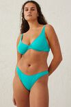 Calcinha De Biquíni - High Side Brazilian Seam Bikini Bottom, EMERALD TEAL GEO TILE - vista alternativa 1