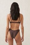 High Side Brazilian Seam Bikini Bottom, BROWNIE SHIMMER - alternate image 3