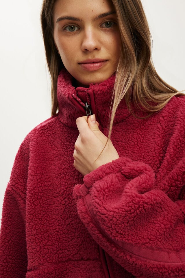 Trail Sherpa Jacket, VELVET CHERRY