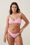 High Side Brazilian Seam Bikini Bottom, PINK FIZZ CRINKLE - alternate image 4