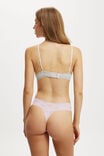 Everyday Lace G String Brief, LILAC BREEZE - alternate image 3