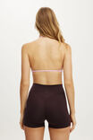 Ultra Soft Halter Open Back Crop, PINK LAVENDER - example image 3