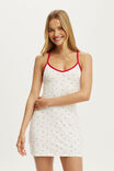 Airy Soft Branded Cami Nightie, SMOOTH MYA HEART COCONUT MILK/CHEEKY CHERRY - example image 4