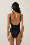 Smoothing Thin Strap Cheeky One Piece, BLACK - alternate image 3