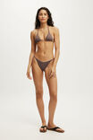 Micro String Triangle Bikini Top, CLAY TAUPE MATTE - example image 4