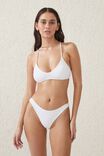 High Side Brazilian Seam Bikini Bottom, WHITE WIDE RIB - alternate image 4