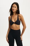 Ultra Soft Twist Front Crop, BLACK - example image 1