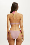 Halter Balconette Bikini Top, SUNDRIED ROSE RIB STRIPE - vista de exemplo 3