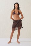 Fringe Beach Mini Skirt, WILLOW BROWN - alternate image 1