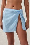 Beach Sarong Mini Skirt, WASHED BLUE SKY - alternate image 2