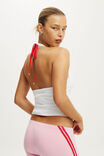 Active Rib Halter Neck Tank, WHITE - example image 3